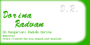 dorina radvan business card