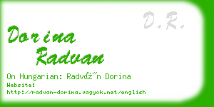 dorina radvan business card